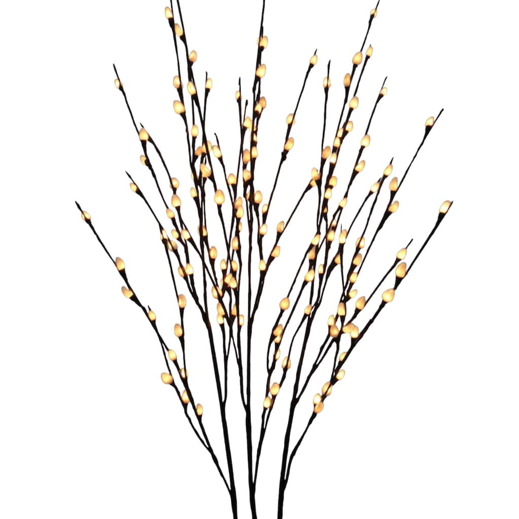 Pre-Lit Pussywillow Outdoor Artificial Tree - 50" - Warm White Lights