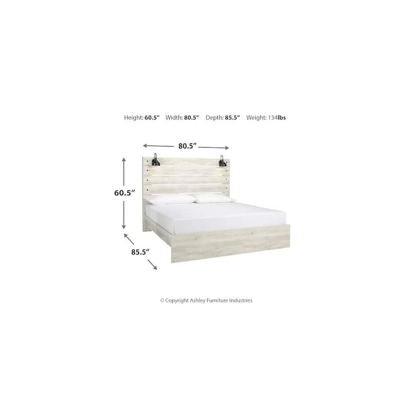 Cambeck Whitewash Panel Bed