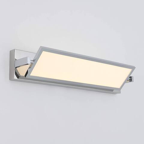 Artika Reflection Integrated LED Flat Panel Vanity Light Fixture, Chrome