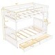 preview thumbnail 7 of 13, Twin-Over-Twin Bunk Bed With Ladders And Two Storage Drawers