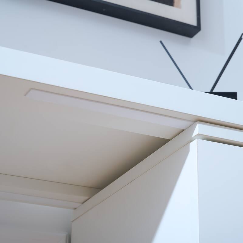 L-Shaped Makeup Vanity Table Extendable Desk 6 Drawers Dresser for Bedroom Dressing Room