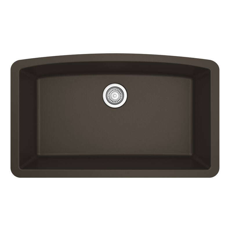 Karran Undermount Quartz 32 in. Single Bowl Kitchen Sink Kit