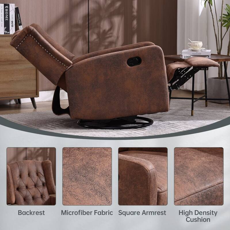 360 Degree Swivel Recliner Rocking Chair