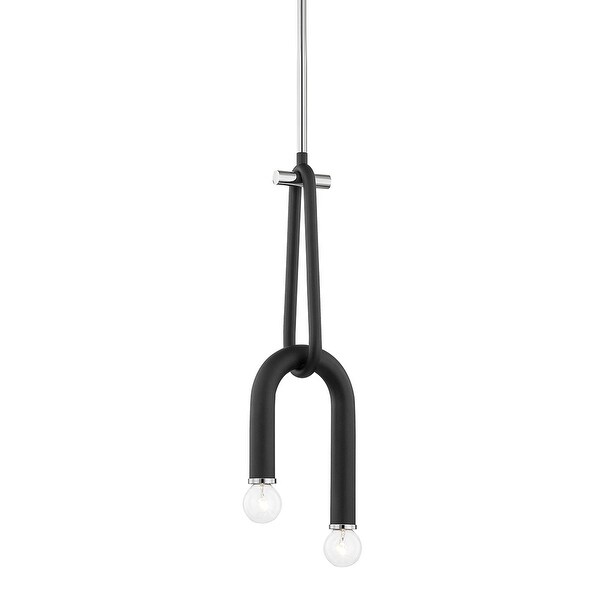 Strick & Bolton Kahlo Steel 2-light Pendant. Opens flyout.
