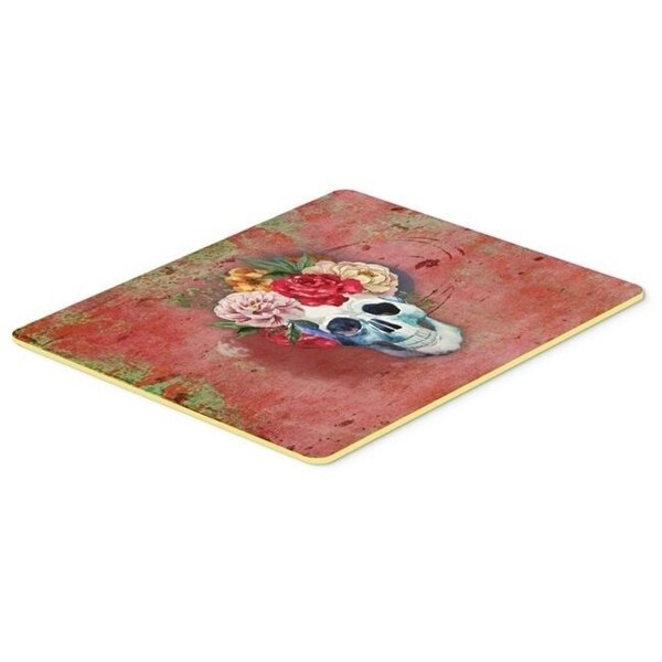 Carolines Treasures BB5130CMT Day of the Dead Red Flowers Skull Kitchen or Bath Mat 20 x 30 in.