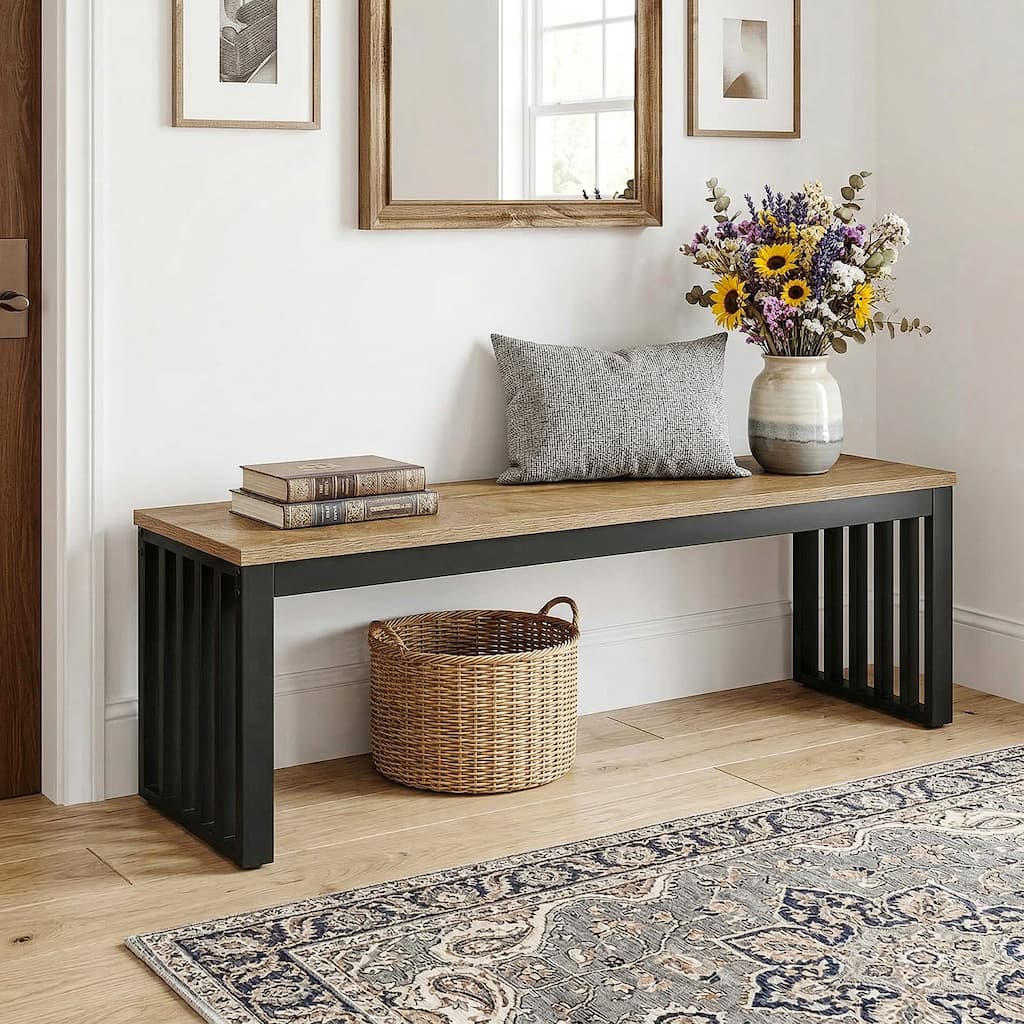 47" Industrial End of Bed Bench