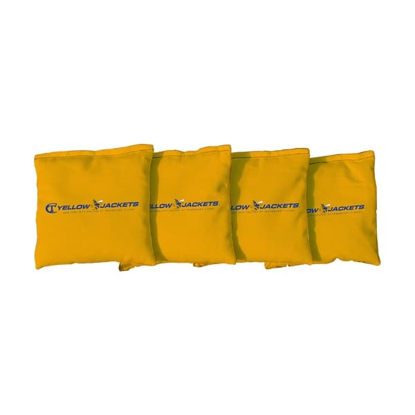 slide 2 of 3, New York City Tech Yellow Jackets Yellow Cornhole Bags All-Weather Resin Filled