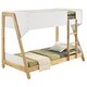 preview thumbnail 3 of 8, Wyatt Wood Twin Over Twin Bunk Bed White and Natural