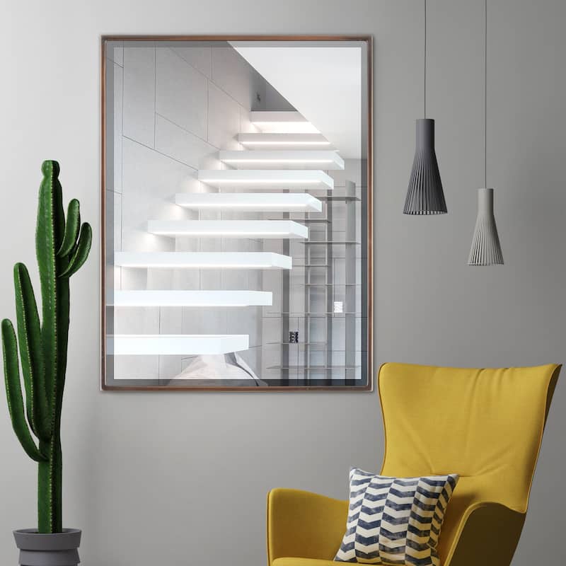 Livingston Framed Rectangle Mirror - Rubbed Bronze - Rubbed Bronze