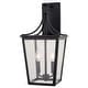 preview thumbnail 6 of 6, VAXCEL Cottage Grove 1-Light Matte Black Outdoor Wall Sconce made of Durable Metal, Clear Glass Shade, LED Compatible