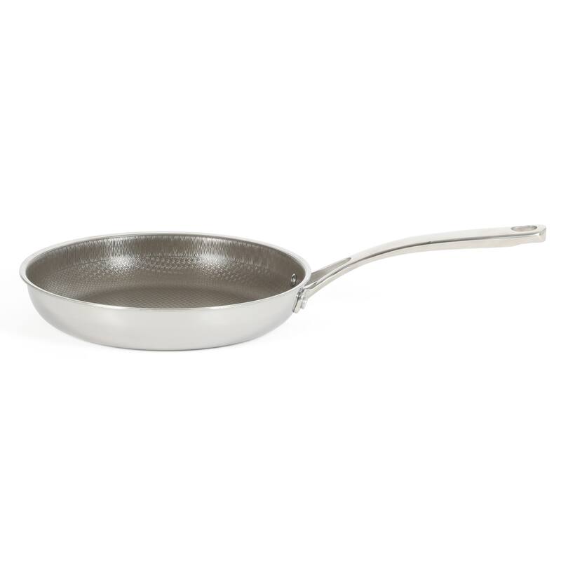 Martha Stewart Badgley Hybrid Nonstick 10 Piece TriPly Stainless Steel Pots and Pans Non-Toxic Kitchen Cookware Set -