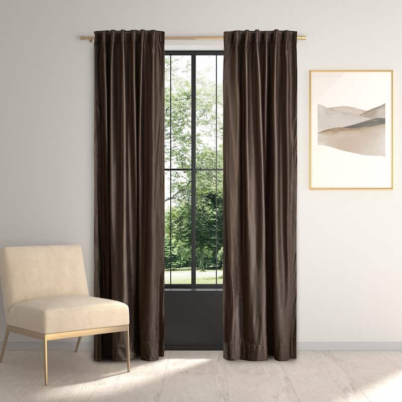 Valencia Window Panel Pair - Mocha