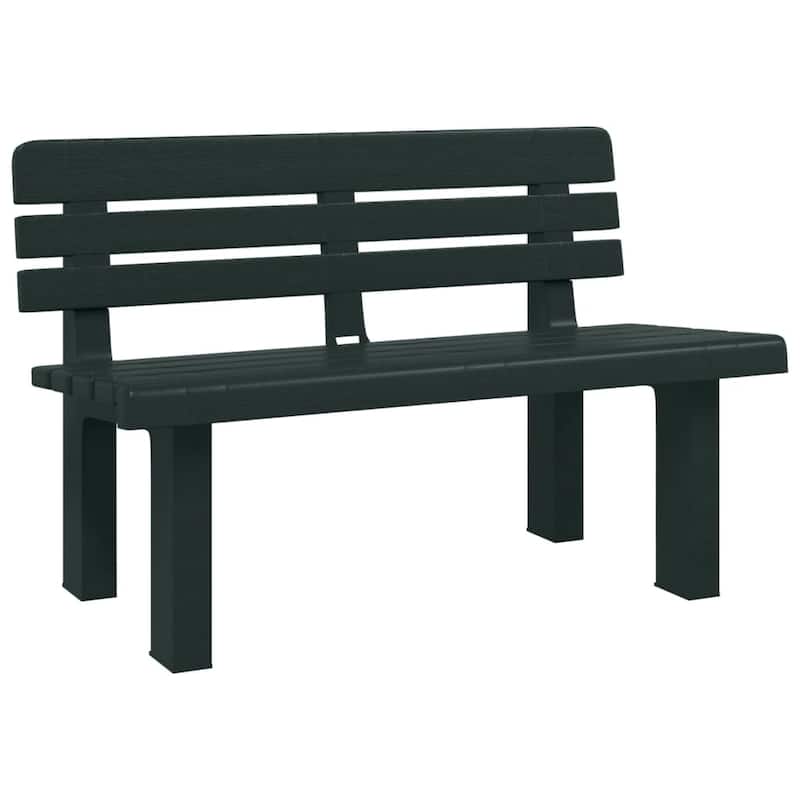 vidaXL Garden Bench Outdoor Bench Seat Balcony Patio Park Bench Polypropylene - 20.5 x 43.3 x 28.0