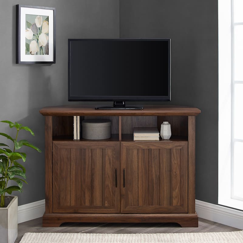 Middlebrook 44-inch Groove Door Corner TV Stand