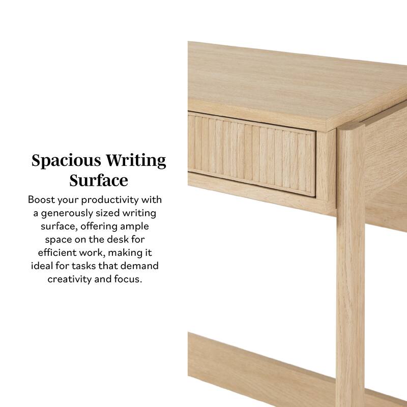 Middlebrook Designs Reeded Writing Desk with Drawer