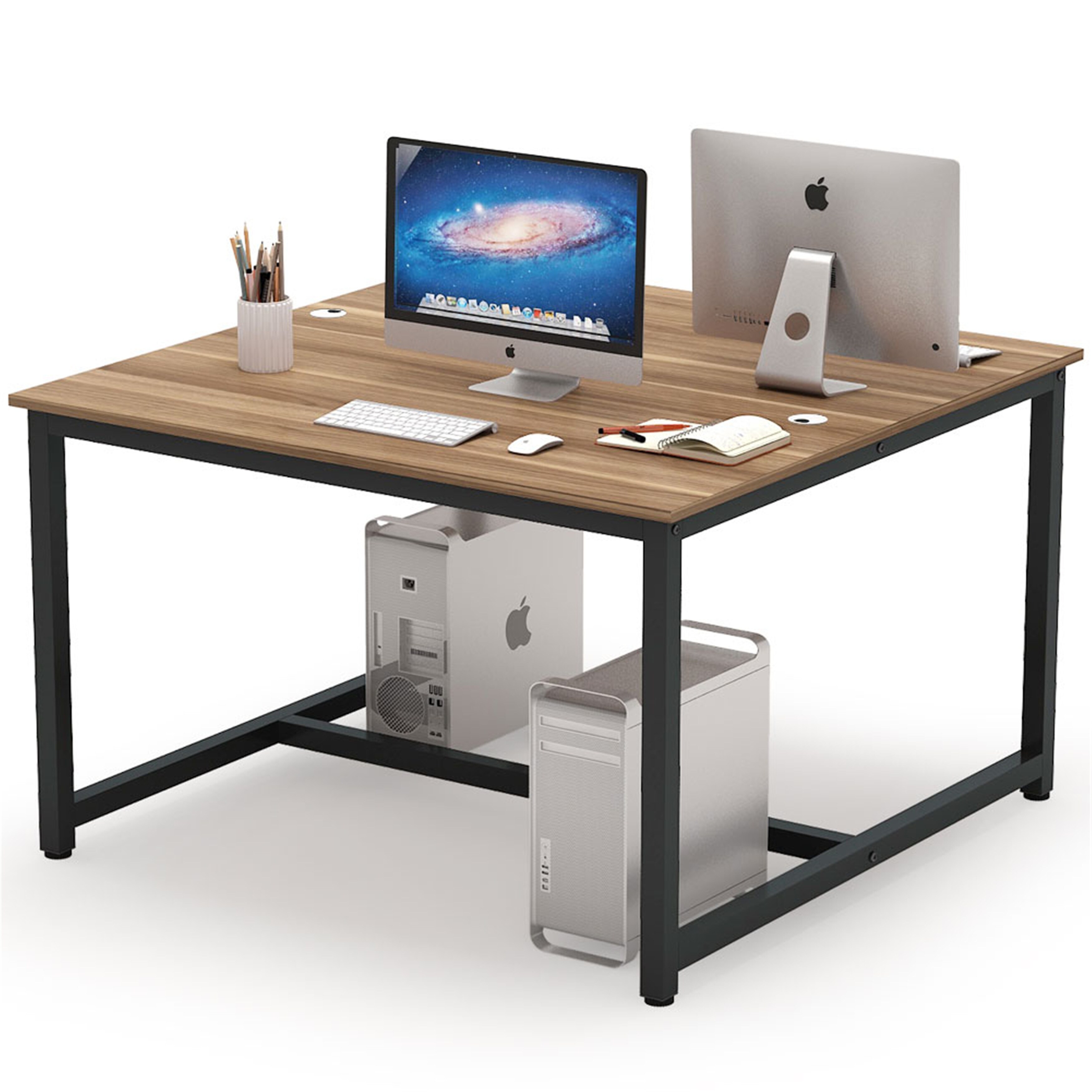 Shop 47 X 47 Inch Computer Desk Two Person Desk Double Workstation Overstock 31410172