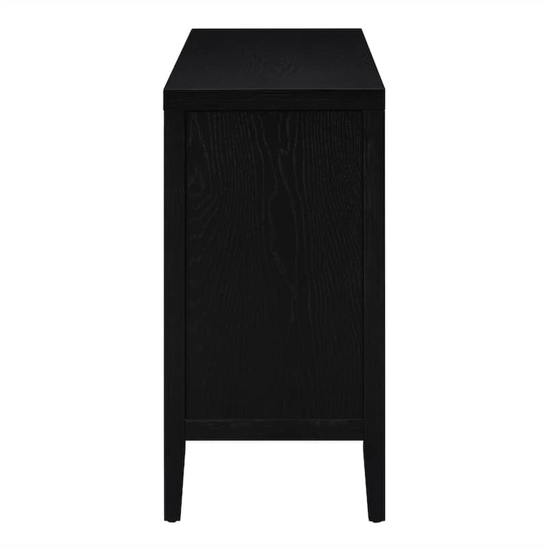 Retro Sideboard Door w/Circular Groove Design Round Metal Door Handle