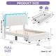 preview thumbnail 20 of 22, Adjustable Headboard Lamb Wool Bed Frame with Drawer and Charging Station & LED Lights