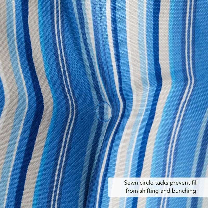 Coastal Stripe 18-inch x 51-inch Outdoor Bench Cushion (Cushion Only)