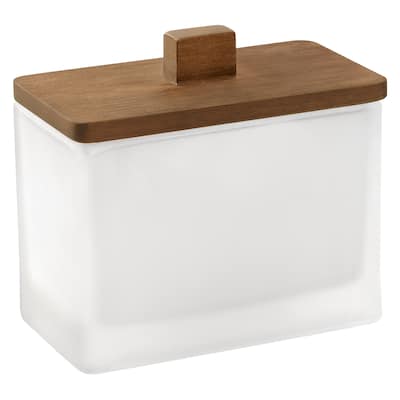 Frosty Glass Cotton Ball Jar - Frost/Clear - Cotton Ball Jar
