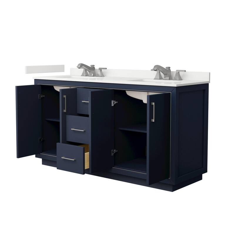 Wyndham Collection WCF111166D-QTZ-US3MXX Icon 66" Free Standing Double