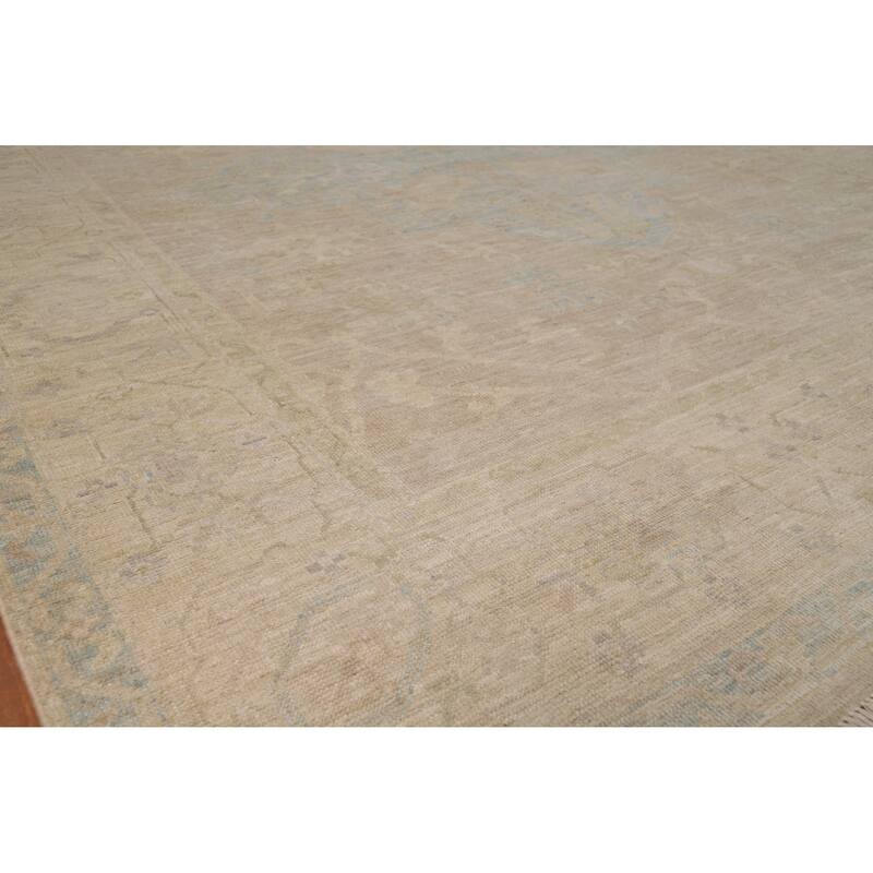 Vegetable Dye Oushak Turkish Rug Handmade Living Room Wool Carpet - 8'0"x 10'1" - 8'0"x 10'1" - Brown