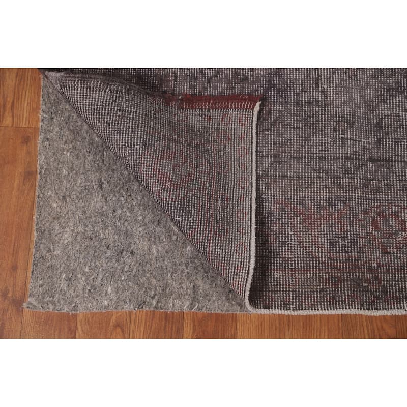 Over-Dyed Anatolian Turkish Vintage Area Rug Handmade Wool Carpet - 7'3" x 10'8"