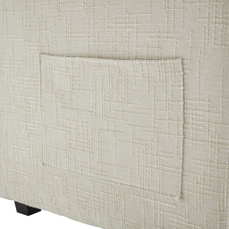 Chenille Sleeper Sofa Bed Deep Seat Loveseat Sectional Couch with Ottomans Chaise Lounge, Detachable Armrests and Side Pockets