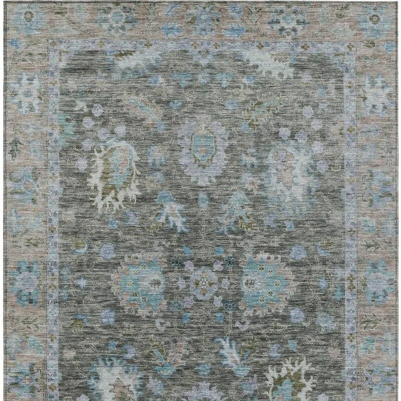 HomeRoots Floral Traditional Rectangle Outdoor Rug