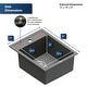 preview thumbnail 42 of 65, Karran QT-825 Drop-in 15-3/4" Single Bowl Quartz Composite Kitchen Sink
