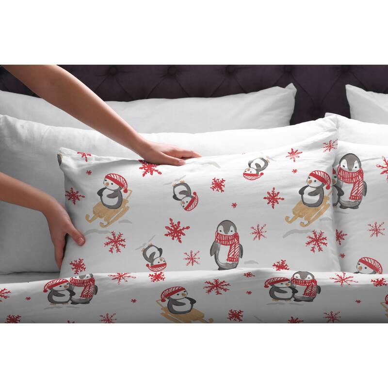 Pointehaven Superior Weight Cotton Deep Pocket Flannel Bed Sheet Set