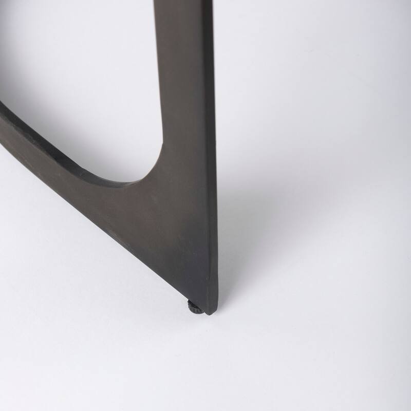Tyson Black Genuine Leather with Dark Gray Metal Frame Counter Stool