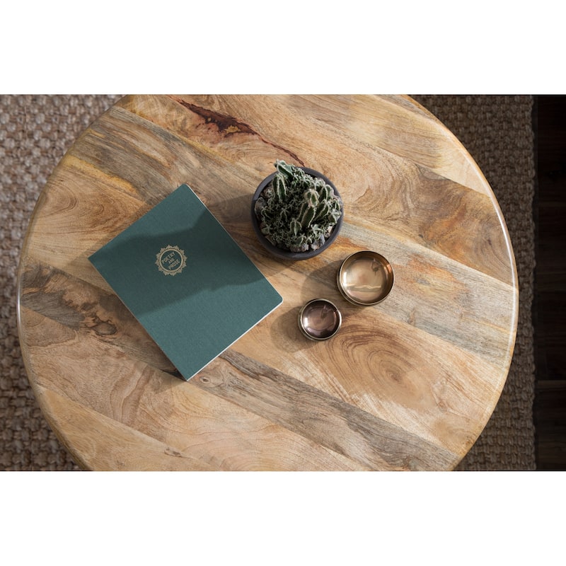 Kate and Laurel Pallson Round Wood Coffee Table