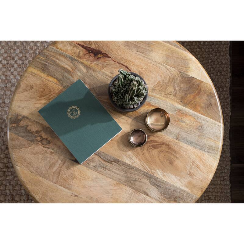 Kate and Laurel Pallson Round Wood Coffee Table