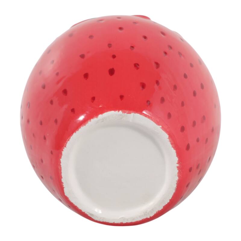 Decorative Strawberry Pencil Cup Storage - 4", Red - 4.0"