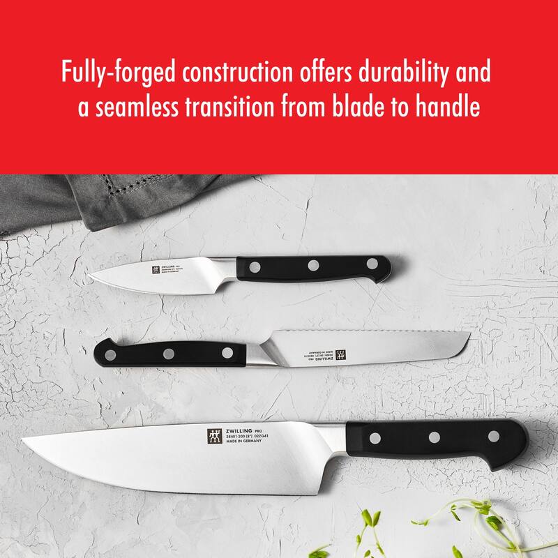 ZWILLING Pro 10-pc Knife Set With 17.5-inch Stainless Magnetic Knife Bar - Black