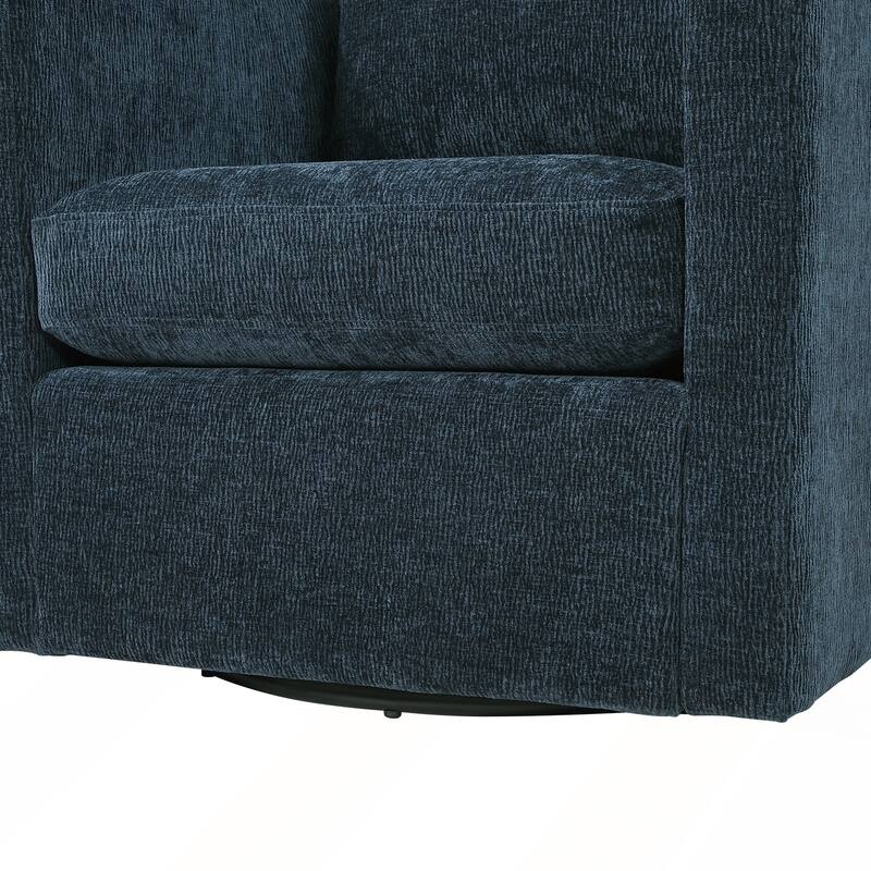 Performance Fabric Swivel Barrel Chair