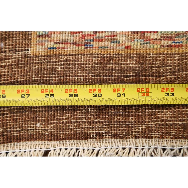 Checkered Gabbeh Kashkoli Oriental Wool Area Rug Handmade Carpet - 5'5" x 9'1"