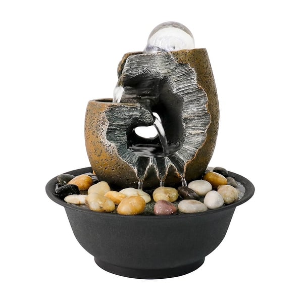 Global Pronex Waterwheel Tabletop Fountain 10 2 Inch H Indoor Water Fountains Table Decor With Rolling Glass Ball On Sale Overstock 31566868