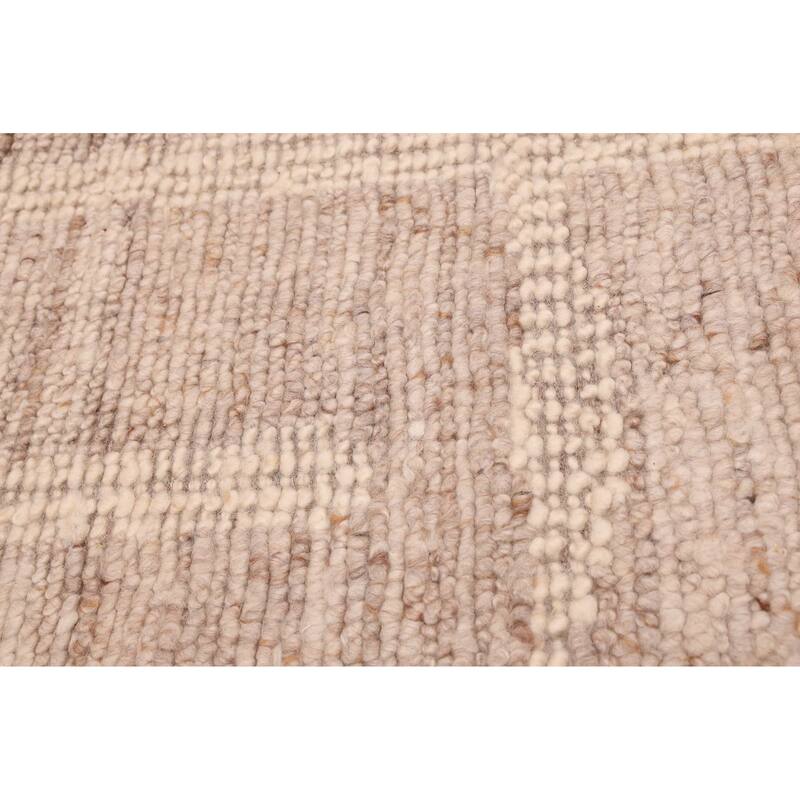 ECARPETGALLERY Hand-knotted Looma Taupe Wool Rug - 7'8 x 9'8