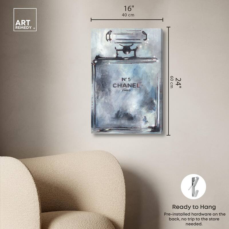 Doll Memories - Grey Perfume Canvas by Art Remedy, Gallery Wrapped