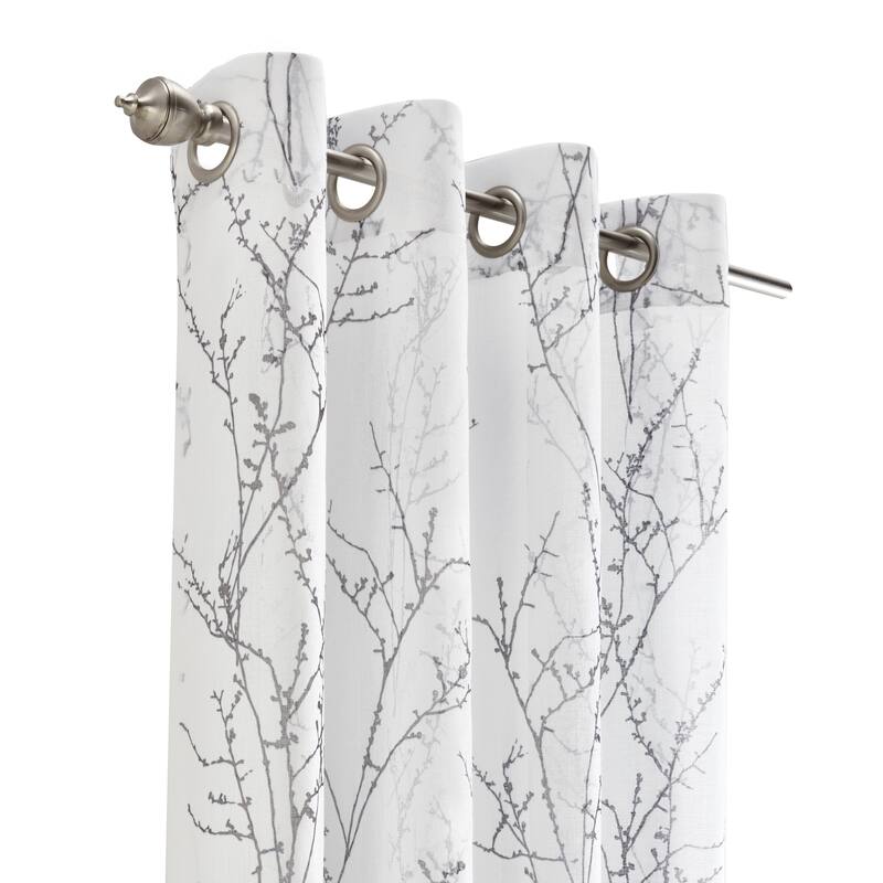 Liberty Printed Faux Linen Grommet Curtain Panel by Habitat