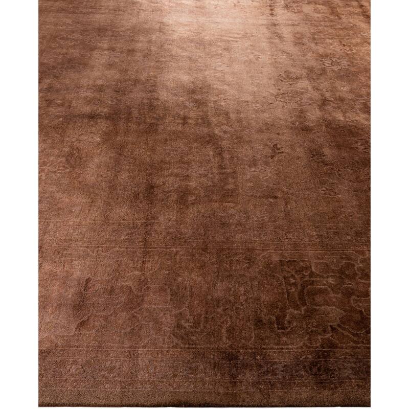 Overdyed One-of-a-Kind Hand-Knotted Area Rug - Brown - 8' 2" x 8' 3"