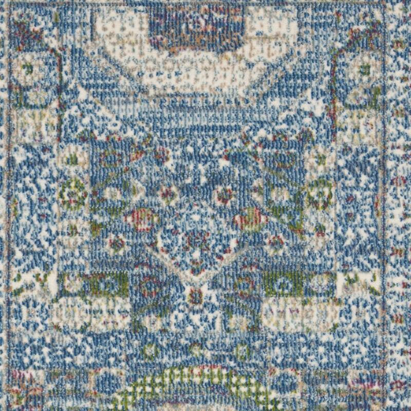 Power Loomed Distressed Geometric Modern Non Skid Area Rug - 48' X '24' X '0.5
