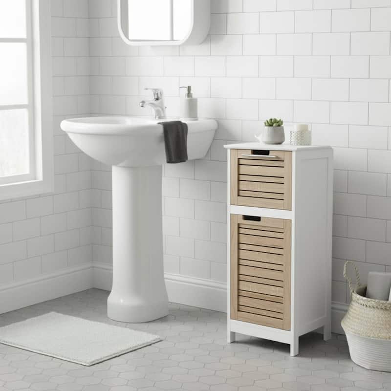 Stockholm Linen Storage Cabinet Vented Door and Drawer