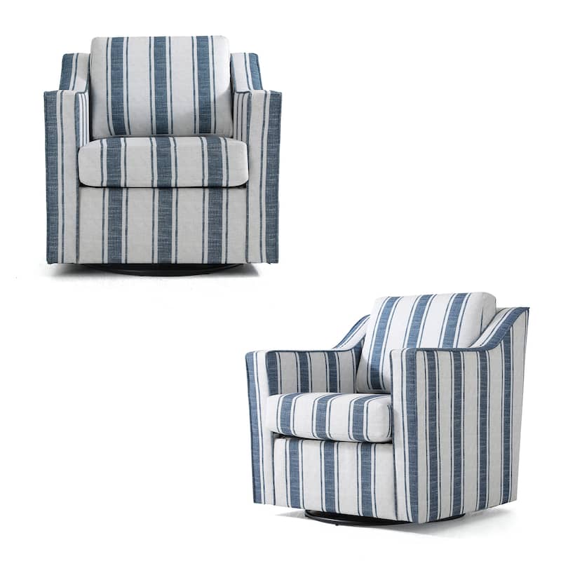 Modern Swivel Upholstered Armchair Accent chair Set of 2