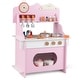 preview thumbnail 4 of 18, Gymax Pretend Play Toy Kitchen Set w/Clock Stove Spice Rack Faucet & Pink