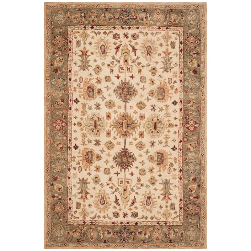 SAFAVIEH Handmade Anatolia Bibbi Traditional Oriental Hand-spun Wool Rug