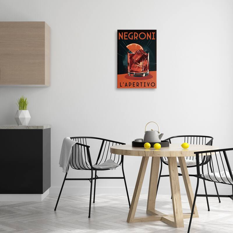 Stupell Vintage Midcentury Negroni Drink Canvas Wall Art Design By Andreas Magnusson