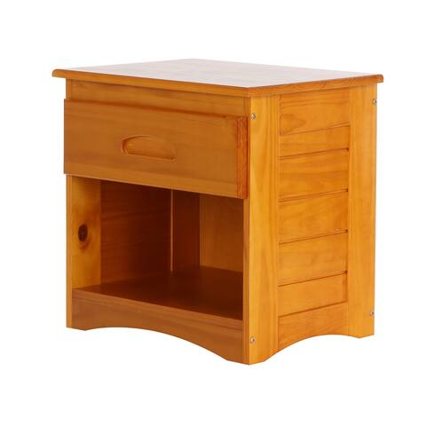 American Furniture Classics Model Solid Pine One Drawer Night Stand in Warm Honey
